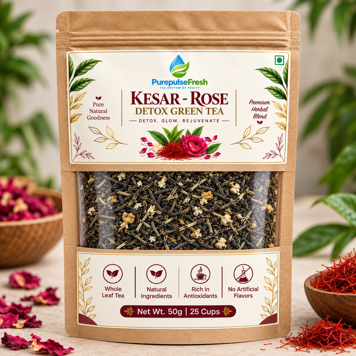 Kesar-Rose Detox Green Tea